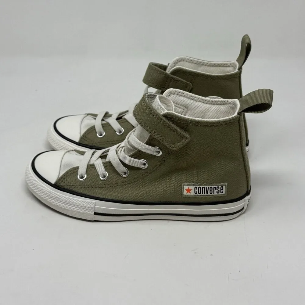 Converse Chuck Taylor All Star High Shoes Kids Size 1 Olive Green Easy On